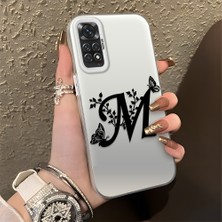 HONTINGA Xiaomi Redmi Note 11S ile Uyumlu Kılıfı Silikon Kenar Sert Arka Düşüme Önleyici Basitlik Anti Düşme Kamera Korumali Basit Harf Sanatı Desen Telefon Kılıfı Kadın ve Erkek Için Uygundur K1-0620