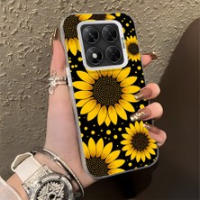 HONTINGA Poco X7 ile Uyumlu Kılıfı Silikon Kenar Sert Arka Düşüme Önleyici Basitlik Anti Düşme Kamera Korumali Ayçiçeği Desen Telefon Kılıfı Kadın ve Erkek Için Uygundur K1-0619