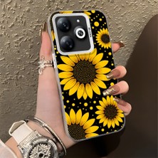 HONTINGA Infinix Smart 8 ile Uyumlu Kılıfı Silikon Kenar Sert Arka Düşüme Önleyici Basitlik Anti Düşme Kamera Korumali Ayçiçeği Desen Telefon Kılıfı Kadın ve Erkek Için Uygundur K1-0619