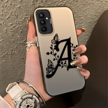HONTINGA Samsung Galaxy M23 ile Uyumlu Kılıfı Silikon Kenar Sert Arka Düşüme Önleyici Basitlik Anti Düşme Kamera Korumali Basit Harf Sanatı Desen Telefon Kılıfı Kadın ve Erkek Için Uygundur K1-0620