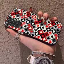 HONTINGA Xiaomi Redmi Note 11 ile Uyumlu Kılıfı Silikon Kenar Sert Arka Düşüme Önleyici Basitlik Anti Düşme Kamera Korumali Poker Desen Telefon Kılıf Kadın ve Erkek Için Uygundur K1-0621