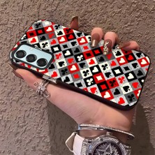 HONTINGA Samsung Galaxy M15 ile Uyumlu Kılıfı Silikon Kenar Sert Arka Düşüme Önleyici Basitlik Anti Düşme Kamera Korumali Poker Desen Telefon Kılıf Kadın ve Erkek Için Uygundur K1-0621