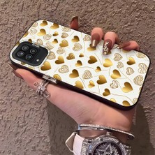 HONTINGA Samsung Galaxy M12 ile Uyumlu Kılıfı Silikon Kenar Sert Arka Düşüme Önleyici Basitlik Anti Düşme Kamera Korumali Kalp Desen Telefon Kılıf Kadın ve Erkek Için Uygundur K1-0622
