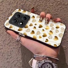 HONTINGA Xiaomi Redmi Note 14 Pro ile Uyumlu Kılıfı Silikon Kenar Sert Arka Düşüme Önleyici Basitlik Anti Düşme Kamera Korumali Kalp Desen Telefon Kılıf Kadın ve Erkek Için Uygundur K1-0622