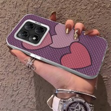 HONTINGA Poco X7 ile Uyumlu Kılıfı Silikon Kenar Sert Arka Düşüme Önleyici Basitlik Anti Düşme Kamera Korumali Kalp Desen Telefon Kılıf Kadın ve Erkek Için Uygundur K1-0622