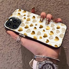 HONTINGA iPhone 16 Pro ile Uyumlu Kılıfı Silikon Kenar Sert Arka Düşüme Önleyici Basitlik Anti Düşme Kamera Korumali Kalp Desen Telefon Kılıf Kadın ve Erkek Için Uygundur K1-0622