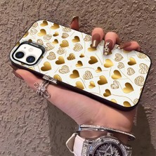 HONTINGA iPhone 12 ile Uyumlu Kılıfı Silikon Kenar Sert Arka Düşüme Önleyici Basitlik Anti Düşme Kamera Korumali Kalp Desen Telefon Kılıf Kadın ve Erkek Için Uygundur K1-0622