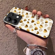 HONTINGA Xiaomi Redmi Note 13 4g ile Uyumlu Kılıfı Silikon Kenar Sert Arka Düşüme Önleyici Basitlik Anti Düşme Kamera Korumali Kalp Desen Telefon Kılıf Kadın ve Erkek Için Uygundur K1-0622