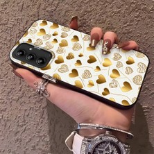 HONTINGA Samsung Galaxy A14 ile Uyumlu Kılıfı Silikon Kenar Sert Arka Düşüme Önleyici Basitlik Anti Düşme Kamera Korumali Kalp Desen Telefon Kılıf Kadın ve Erkek Için Uygundur K1-0622