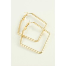 Nacario Dörtgen Halka Küpe 7 cm