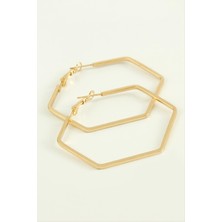 Nacario Beşgen Halka Küpe 4 cm