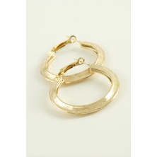 Nacario Noktalı Halka Küpe 4 cm