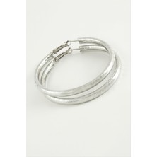 Nacario Noktalı Boru Halka Küpe 5,5 cm