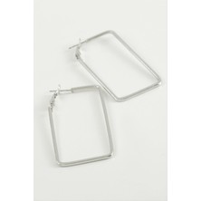 Nacario Dikdörtgen Halka Küpe 7 cm