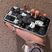 HONTINGA Xiaomi Redmi Note 10S ile Uyumlu Kılıfı Silikon Kenar Sert Arka Düşüme Önleyici Basitlik Anti Düşme Kamera Korumali Kedi Desen Telefon Kılıf Kadın ve Erkek Için Uygundur K1-0623