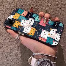 HONTINGA Realme C15 ile Uyumlu Kılıfı Silikon Kenar Sert Arka Düşüme Önleyici Basitlik Anti Düşme Kamera Korumali Kedi Desen Telefon Kılıf Kadın ve Erkek Için Uygundur K1-0623