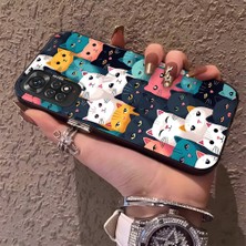 HONTINGA Xiaomi Redmi Note 11 ile Uyumlu Kılıfı Silikon Kenar Sert Arka Düşüme Önleyici Basitlik Anti Düşme Kamera Korumali Kedi Desen Telefon Kılıf Kadın ve Erkek Için Uygundur K1-0623