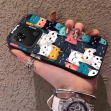 HONTINGA Xiaomi Redmi 9c ile Uyumlu Kılıfı Silikon Kenar Sert Arka Düşüme Önleyici Basitlik Anti Düşme Kamera Korumali Kedi Desen Telefon Kılıf Kadın ve Erkek Için Uygundur K1-0623