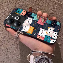 HONTINGA Tecno Spark Go 2024 ile Uyumlu Kılıfı Silikon Kenar Sert Arka Düşüme Önleyici Basitlik Anti Düşme Kamera Korumali Kedi Desen Telefon Kılıf Kadın ve Erkek Için Uygundur K1-0623