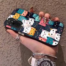HONTINGA Xiaomi Redmi Note 10 Pro ile Uyumlu Kılıfı Silikon Kenar Sert Arka Düşüme Önleyici Basitlik Anti Düşme Kamera Korumali Kedi Desen Telefon Kılıf Kadın ve Erkek Için Uygundur K1-0623