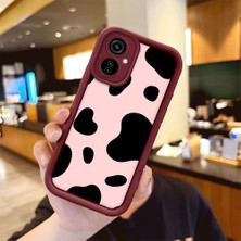 HONTINGA Tecno Camon 19 Neo ile Uyumlu Kılıfı Düşüme Önleyici Basitlik Anti Düşme Kamera Korumali Inek Bordo Desen Yumuşak Silikon Telefon Kılıfı Kadın ve Erkek Için Uygundur K2-7116