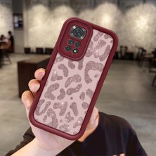 HONTINGA Xiaomi Redmi Note 11S ile Uyumlu Kılıfı Düşüme Önleyici Basitlik Anti Düşme Kamera Korumali Inek Bordo Desen Yumuşak Silikon Telefon Kılıfı Kadın ve Erkek Için Uygundur K2-7116