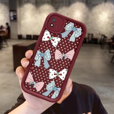HONTINGA Realme C20 ile Uyumlu Kılıfı Düşüme Önleyici Basitlik Anti Düşme Kamera Korumali Vintage Bow Bordo Desen Yumuşak Silikon Telefon Kılıfı Kadın ve Erkek Için Uygundur K2-7084