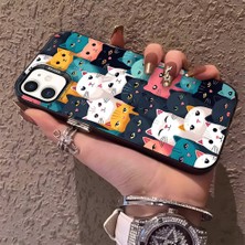 HONTINGA iPhone 12 Pro ile Uyumlu Kılıfı Silikon Kenar Sert Arka Düşüme Önleyici Basitlik Anti Düşme Kamera Korumali Kedi Desen Telefon Kılıf Kadın ve Erkek Için Uygundur K1-0623