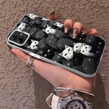 HONTINGA Samsung Galaxy A04E ile Uyumlu Kılıfı Silikon Kenar Sert Arka Düşüme Önleyici Basitlik Anti Düşme Kamera Korumali Kedi Desen Telefon Kılıf Kadın ve Erkek Için Uygundur K1-0623