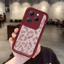 HONTINGA Infinix Hot 40 ile Uyumlu Kılıfı Düşüme Önleyici Basitlik Anti Düşme Kamera Korumali Inek Bordo Desen Yumuşak Silikon Telefon Kılıfı Kadın ve Erkek Için Uygundur K2-7116