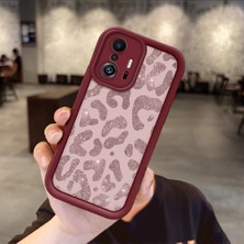 HONTINGA Xiaomi Mi 11T ile Uyumlu Kılıfı Düşüme Önleyici Basitlik Anti Düşme Kamera Korumali Inek Bordo Desen Yumuşak Silikon Telefon Kılıfı Kadın ve Erkek Için Uygundur K2-7116