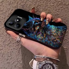 HONTINGA Realme Note 50 ile Uyumlu Kılıfı Silikon Kenar Sert Arka Düşüme Önleyici Basitlik Anti Düşme Kamera Korumali Siyah Kedi Desen Telefon Kılıf Kadın ve Erkek Için Uygundur K1-0624