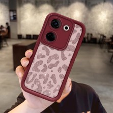 HONTINGA Tecno Camon 20 ile Uyumlu Kılıfı Düşüme Önleyici Basitlik Anti Düşme Kamera Korumali Inek Bordo Desen Yumuşak Silikon Telefon Kılıfı Kadın ve Erkek Için Uygundur K2-7116