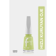 Flormar Quick Dry Hızlı Kuruyan İnce Yapılı & Parlak Bitişli Oje (QD43 Green First) 8682536040556