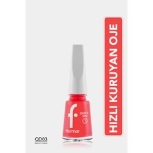 Flormar Quick Dry Hızlı Kuruyan İnce Yapılı & Parlak Bitişli Oje (QD03 Bright Coral) 8690604233977