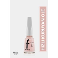 Flormar Quick Dry Hızlı Kuruyan İnce Yapılı & Parlak Bitişli Oje (QD02 Soft Pink) 8682536036559