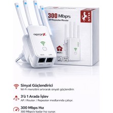 Apx 4 Antenli Wifi Sinyal Yükseltici Wifi Repeater Range Extender