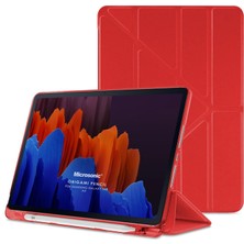 Microsonic Samsung Galaxy Tab A11 Kılıf Origami Pencil Kırmızı
