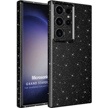 Microsonic Samsung Galaxy S23 Ultra Kılıf Grand Stardust Siyah