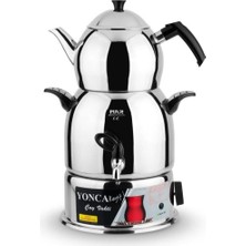 Allians Elektrikli Çelik Semaver 4l, Bakalit Kulp, Siyah, Dayanıklı ve Şık