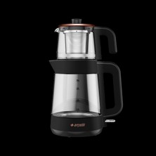 Arçelik 1900W Siyah Cam Demlikli Çay Makinesi, Pratik ve Şık Tasarım