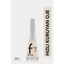 Flormar Quick Dry Hızlı Kuruyan Ince Yapılı & Parlak Bitişli Oje (QD11 Vanilla Ice Cream) 8682536036627