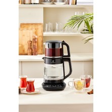 Allians 3'ü Bir Arada Konuşan Cam Çay Makinesi ve Su Isıtıcı 1700W Chrome