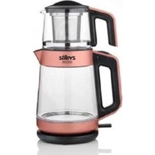 Stilevs Şık Rose Cam Çaycı, Zarif ve Dayanıklı Tasarım, Evinize Şıklık Katın