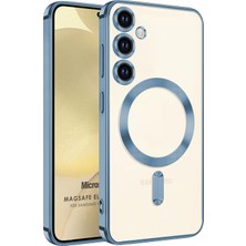 Microsonic Samsung Galaxy A36 Kılıf Magsafe Luxury Electroplate Sierra Mavisi