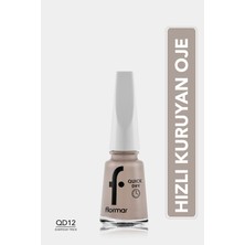 Flormar Quick Dry Hızlı Kuruyan İnce Yapılı & Parlak Bitişli Oje (QD12 Everyday Trick) 8682536036634