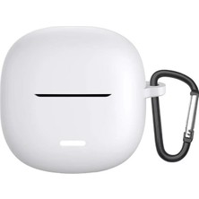 Microsonic Xiaomi Redmi Buds 8 Lite Kılıf Askılı Mat Silikon Beyaz