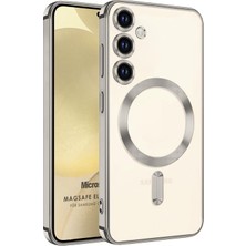 Microsonic Samsung Galaxy A17 Kılıf Magsafe Luxury Electroplate Gri