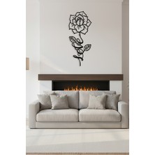 Grandmix Dekoratif Love Yazılı Gül Desenli Metal Duvar Dekoru