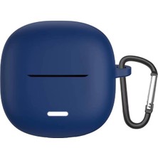 Microsonic Xiaomi Redmi Buds 8 Lite Kılıf Askılı Mat Silikon Lacivert